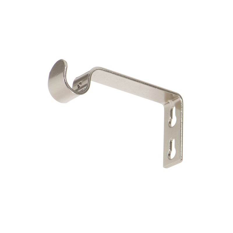 Ivilon حوامل ثابتة من إيفيلون لستائر القضبان - للقضبان بقطر 1/2 أو 5/8 بوصة. مجموعة من 2 - نيكل مصقول - Image 2